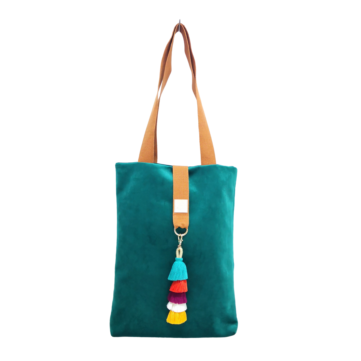 TOTE BAG TERCIOPELO VERDE OSCURO