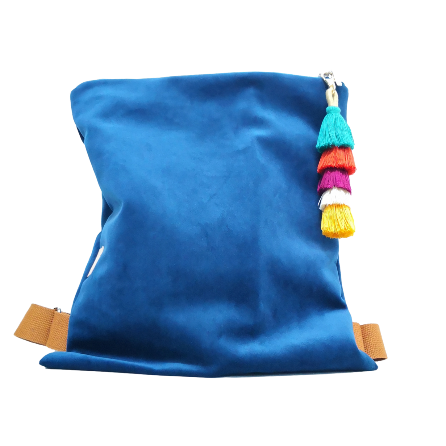 MOCHILA TERCIOPELO AZUL MARINO