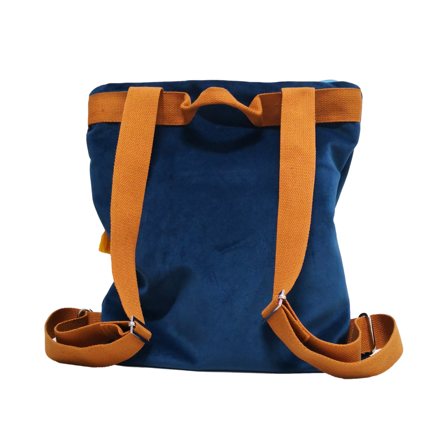 MOCHILA TERCIOPELO AZUL MARINO
