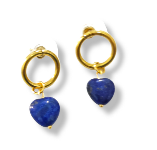 Pendientes Corazón Azul