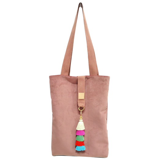 TOTE BAG TERCIOPELO ROSA