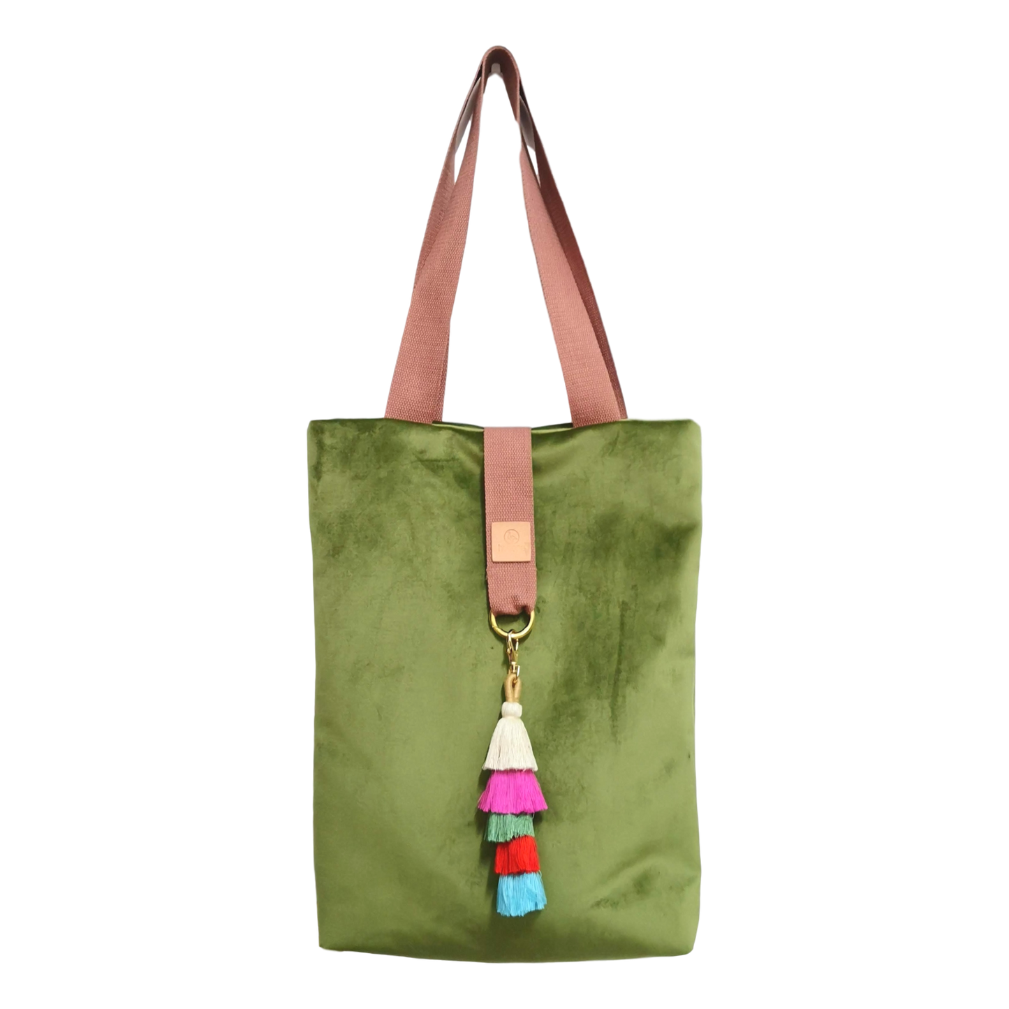 TOTE BAG TERCIOPELO VERDE SECO